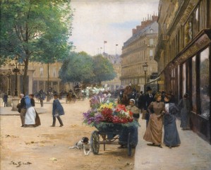 Flower seller in the central market